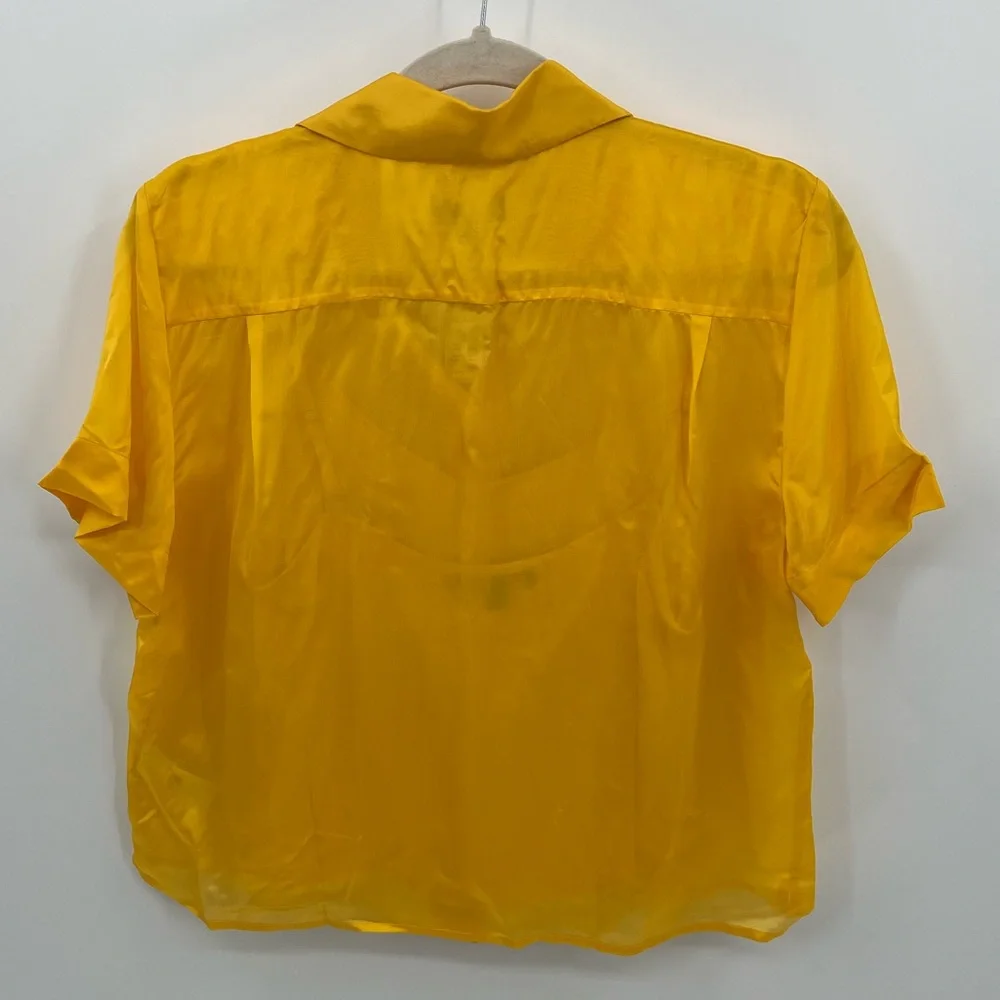 J. Crew Gamine button down sheer blouse
